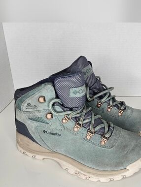 Columbia Waterproof Hiking Boots in Dusty Teal and Navy